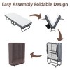 Twin Size Folding Bed with with Memory Foam Mattress and Metal Frame - 3 of 4