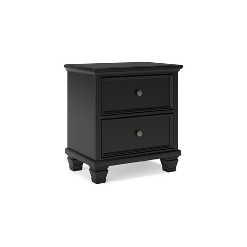 Signature Design by Ashley Lanolee Classic 2 Drawer Nightstand for Bedroom, Black - image 1 of 4