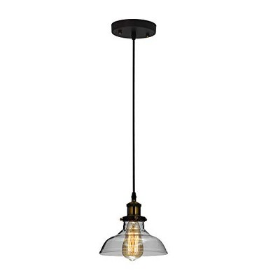 Chloe Lighting CADMAN Industrial 1 Light Oil Rubbed Bronze Ceiling Pendant 8" Wide