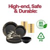Smarty Had A Party Black with Gold Vintage Disposable Plastic Tableware Set (120 Settings) - 4 of 4