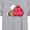 Women's - Peanuts - Be My Valentine Oversized Graphic T-Shirt - 2 of 4