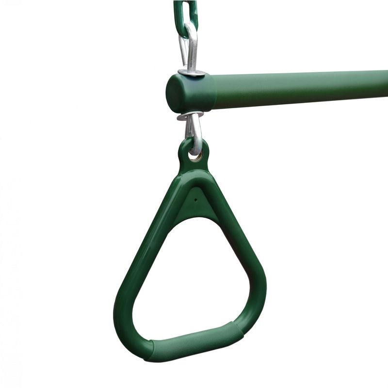 Gorilla Playsets 17-Inch Trapeze Bar Assembly with Rings and Coated Chains, 4 of 8