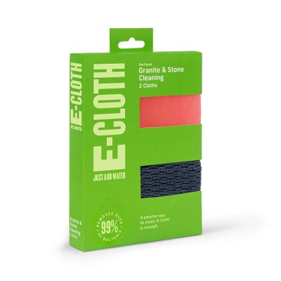 E-Cloth Granite and Stone Kit Microfiber Cleaning Cloth 2 pk (Case of 5)