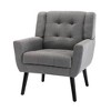 Armchair, Living Room Chairs With Curved Back, Velvet Cushion, 250 Lbs Weight Capacity Ergonomics Chair,abstract,gray,29.5in,2.46ft - 3 of 4