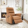 Christopher Knight Home Kal Modern Swivel Rocking Chenille Upholstered Recliner with 8-Point Massage and Adjustable Backrest - 2 of 4
