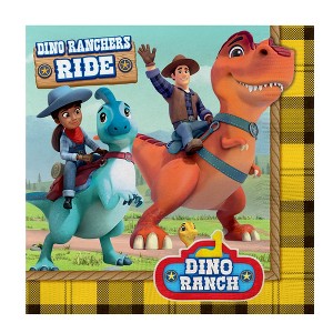 Treasures Gifted Dino Ranch Party Supplies - Napkins - 16 Pack - 1 of 1