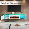 AMERLIFE Floating TV Stand with 40" Electric Fireplace - 4 of 4