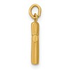 Black Bow Jewelry 14k Yellow Gold Tiny Hollow Polished Cross Charm or Pendant, 8 x 16mm - 2 of 4