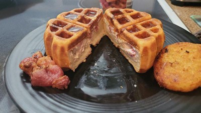 Curtis Stone on Instagram: Have you ever tried a blueberry cheesecake stuffed  waffle before? Well, I'm certain you'll want to after this. The best part  about using my stuffed waffle maker is