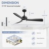 Airsurfer 52 Inch Ceiling Fans With Lights, Outdoor Ceiling Fans For Patios Waterproof , Ceiling Fans For Indoor Exterior Porch Commercial - 3 of 4