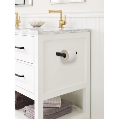Matte Black Modern Single Post Toilet Paper Holder