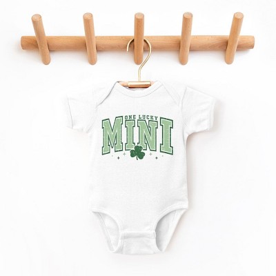 The Juniper Shop One Lucky Mini Clover Baby Bodysuit