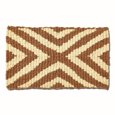 Three Stripe Jute Doormat