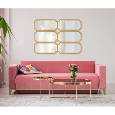 Laverty Gold Octagon Full-Length Mirror Trio Set