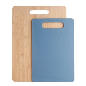 Dura Culina® 2-Piece Bamboo & Poly Cutting Board Set, Natural, for Food Prep, Chopping, and Carving Meat, Fruits, and Vegetables - 1 of 4