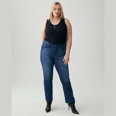 Molly & Isadora Women's Relaxed Boyfriend Jeans - Dark Wash, 10 Plus :  Target