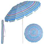 Costway 8 FT Beach Umbrella Outdoor Tilt Sunshade Sand Anchor W/Carry Bag