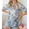Women's Tie Dye Cutout Detail Top - BiBi M - 2 of 4