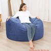 Bean Bag Chair 4FT Round Beanbag w/ Velvet Cover, Big Bean Bags Furniture for Living Room Gaming Chair Sofa Couch - 2 of 4