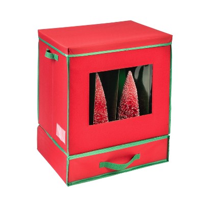 Honey-Can-Do Holiday Decor Box Red
