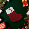 Unique Bargains Christmas Stockings Knitted Fabric Red 7.87"x5.91" 1 Pc - 2 of 4