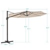 Sonkuki 10-ft LED Solar Lights Outdoor Octagon Cantilever Patio Umbrella - 3 of 4