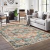 Washable Rug Large Area Rug for Living Room Soft Non-Slip Backing Stain Resistant & Low Pile Vintage Floor Carpet - 2 of 4