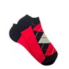 Black and Red Argyle Ankle Socks (Men's Sizes, Adult Large) from the Sock Panda - 3 of 3