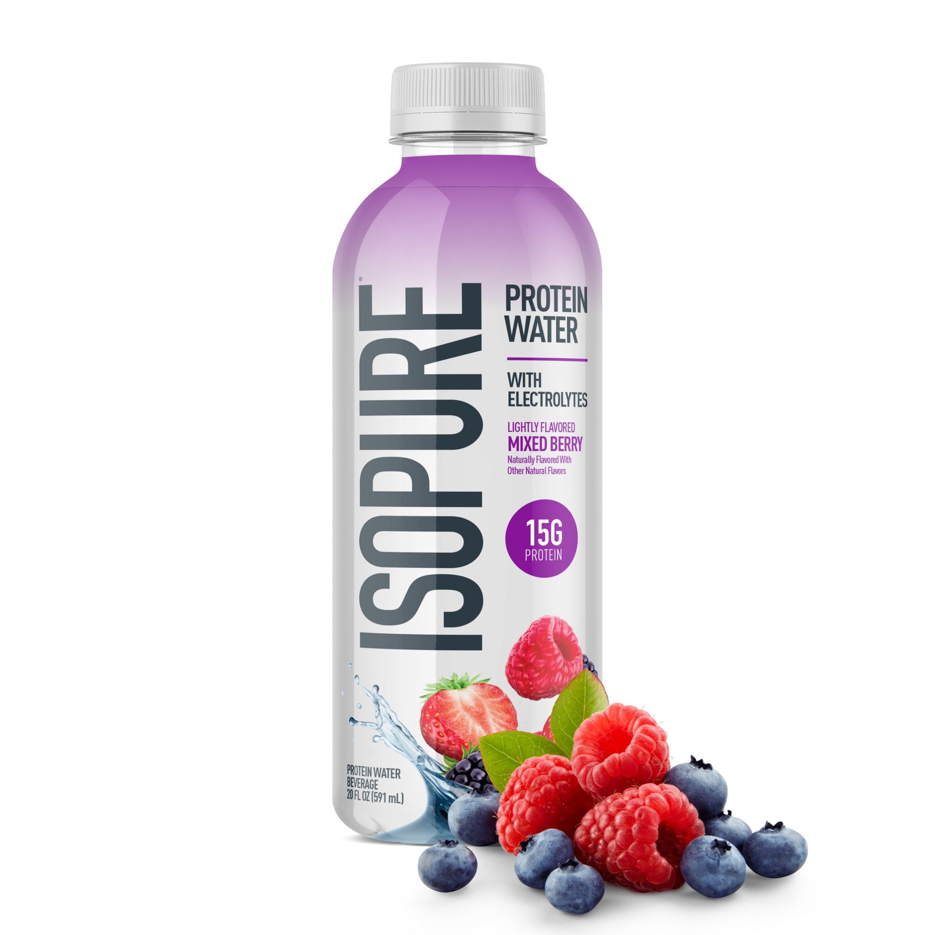 Isopure Ready to Drink Mixed Berry 15g Clear Protein Water with Electrolytes - 20 fl oz