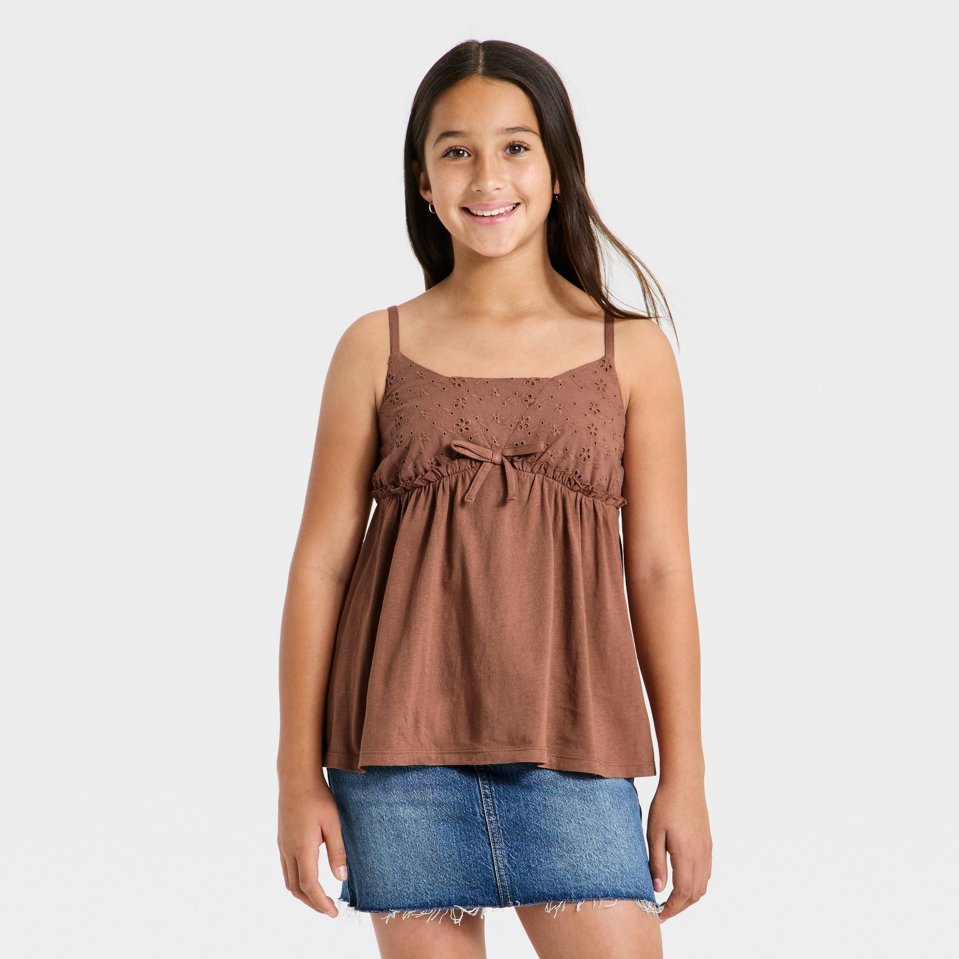 Girls' Eyelet Babydoll Tank - art class™