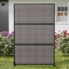 PexFix 62"x62"x16" Brown Wood Grain Storage Cabinet Bookshelf for Living Room Office Bedroom - 2 of 4