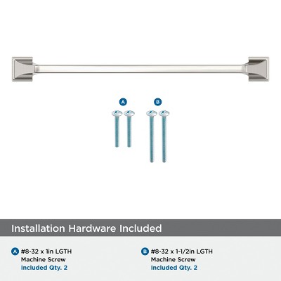Satin Nickel 10-1/16 inch Modern Cabinet Bar Pull