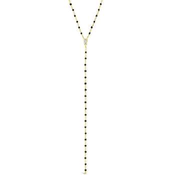 SHINE by Sterling Forever Sterling Silver Enamel Detailed Y Necklace