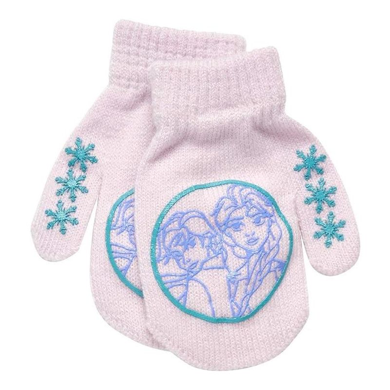 Frozen Elsa and Anna Winter Set, Little Girls 4 Pair Mittens or Gloves ,Age 2-7, 3 of 6