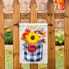 Fall Check Mason Jar Garden Linen Flag - 2 of 2