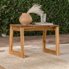 Saracina Home Modern Slatted Rectangle Outdoor Acacia Accent Table Natural: Weather-Resistant Patio Table - 2 of 4