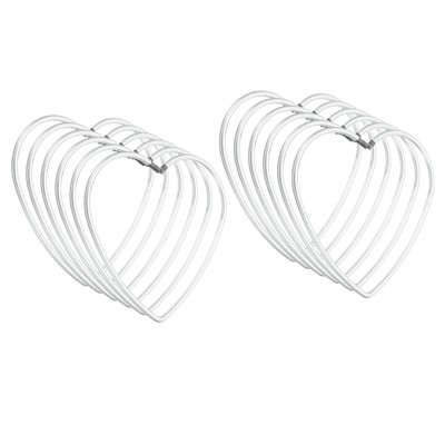 Unique Bargains Metal DIY Decoration Macrame Wreath Heart Shape Dream Catcher Rings 12 Pcs