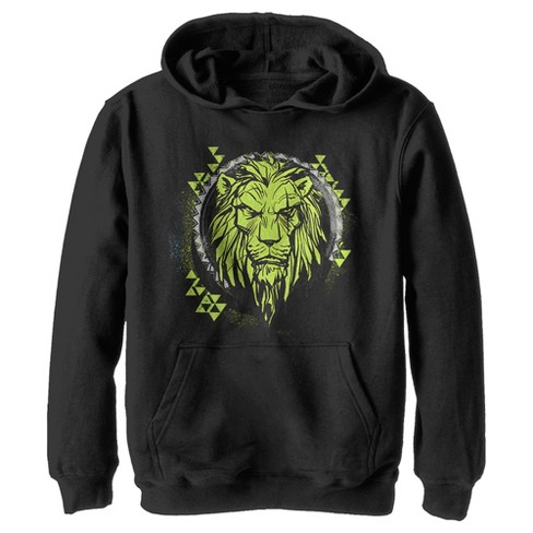 Boy's Lion King Geometric Scar Emblem Pull Over Hoodie - image 1 of 4