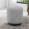 Uttermost Avila Tweed Upholstered Ottoman with Plywood Frame - 2 of 4