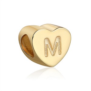 Initial Heart Charms Gold Over Sterling Silver Womens Ginger Lyne Collection - 1 of 4