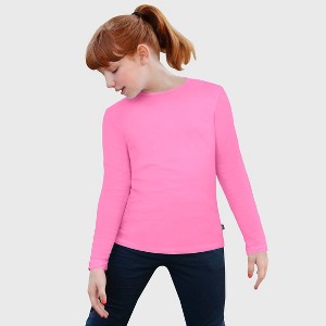 City Threads Girls Long Sleeve Soft Cotton Jersey T-Shirt - Made in USA Comfortable Kids/Toddlers Tee Top - 1 of 4