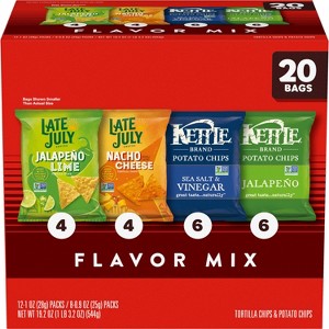 Late July Kettle Cooked Chips Variety Pack - 19.2oz/20ct - 1 of 4