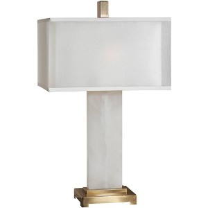 Uttermost Athanas White Alabaster and Coffee Bronze Table Lamp - 1 of 1