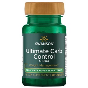 Swanson Ultimate Carb Control C-120X from White Kidney Bean Extract 2 mg 90 Tablets - 1 of 4