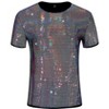 Lars Amadeus Men's Short Sleeves Crew Neck Nightclub Party Sequin T-Shirts - 2 of 4