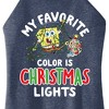 Women's - SpongeBob SquarePants - My Favorite Color Is Christmas Lights Graphic High Neck Tank - 2 of 4