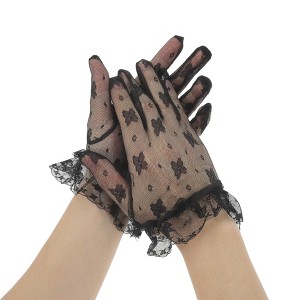 Unique Bargains Women's Butterfly Sunblock Mittens 1 Pair - 1 of 4