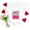 Cherry Hearts Grunge - Women's Short Sleeve Graphic T-Shirt - 3 of 4