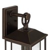John Timberland Califa 20" High Traditional Outdoor Wall Light Fixture Mount Porch House Exterior Weatherproof Brown Bronze Finish Clear Glass Shade - 3 of 4