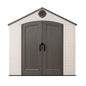 Lifetime 8' x 15' Outdoor Storage Shed Desert Sand: HDPE Construction, UV Protected, 10-Year Warranty - 1 of 4